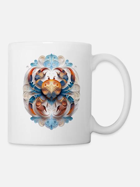 Signe du zodiaque Cancer - Mug blanc - blanc