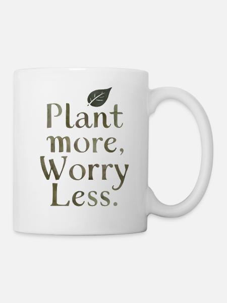 Grüne Gelassenheit - Tasse - Weiß