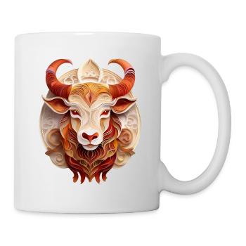 Sternzeichen Stier - Tasse - Weiß - Rechts