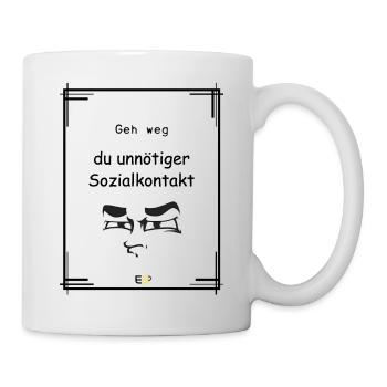 lustiger Spruch mit Cartoon - Tasse - Weiß - Rechts