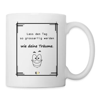 lustiger Spruch mit Cartoon - Tasse - Weiß - Rechts