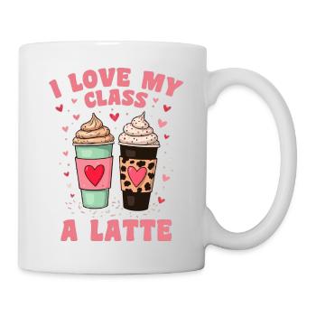 Lehrer Valentinstag - Ich liebe meinen Latte der Klasse A - Tasse - Weiß - Rechts
