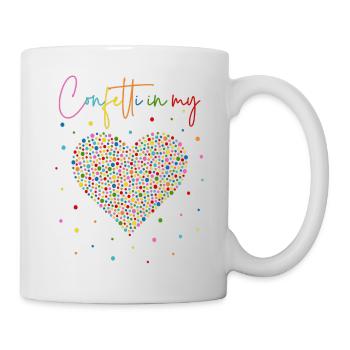 Confetti im Herzen - Confetti in my heart - Mug - white - Right
