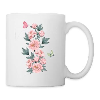 Letter t Pink Flowers - Mug - white - Right