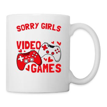Boys Valentines Day Kids Video Games Funny gamer - Mug blanc - blanc - Droite
