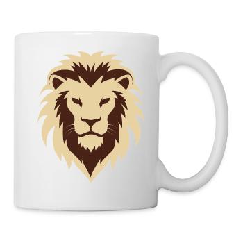 logo de lion, symbole de lion - Mug blanc - blanc - Droite