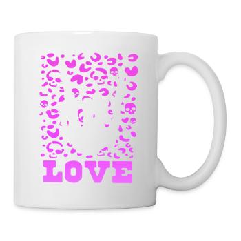 xoxo love you amore Blumen Frauen Valentinstag 14 - Tasse - Weiß - Rechts