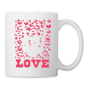 xoxo love you amore Blumen Frauen Valentinstag 14 - Tasse - Weiß - Rechts