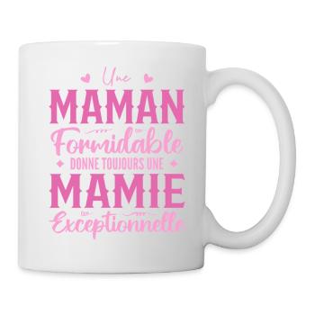 Amazing mom gives an outstanding granny - Mug - white - Right