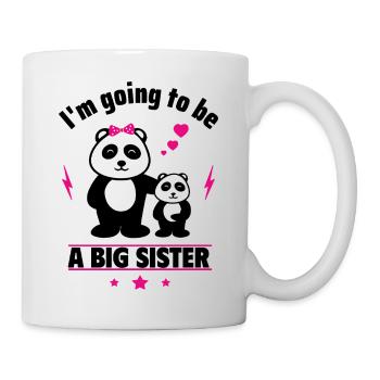 Bald große Schwester,Schwangerschaftsankündigung - Tasse - Weiß - Rechts