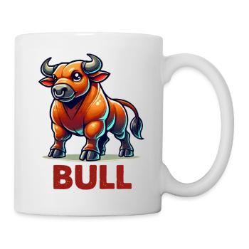 stier comic - Tasse - Weiß - Rechts
