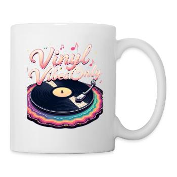 Vinyl vibes only - Mug - white - Right