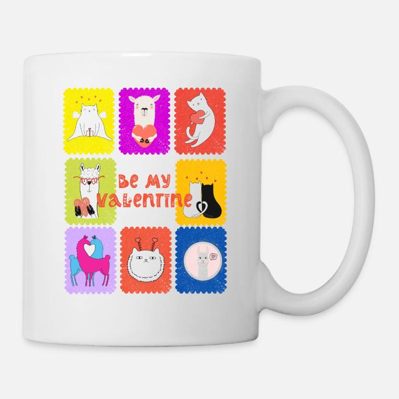 Paws and hearts: cute animals for Valentine's Day - Mug - white