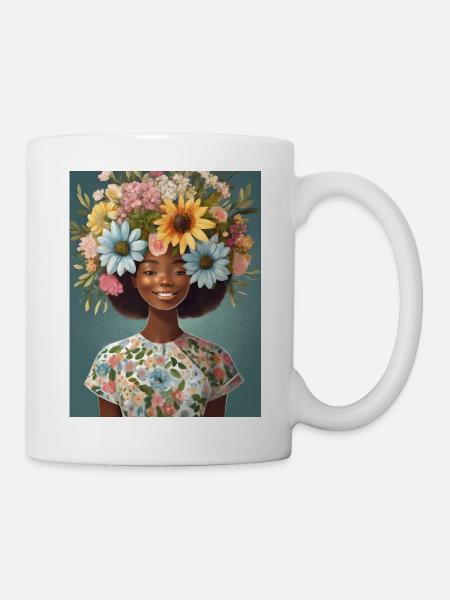 Blumenkrone 2 - Tasse - Weiß