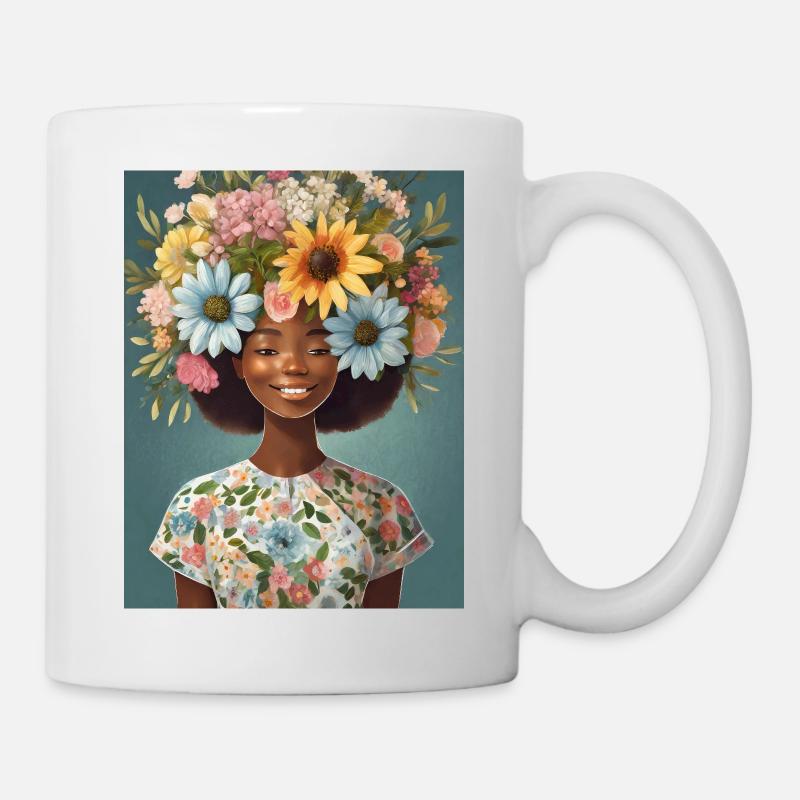 Blumenkrone 2 - Tasse - Weiß