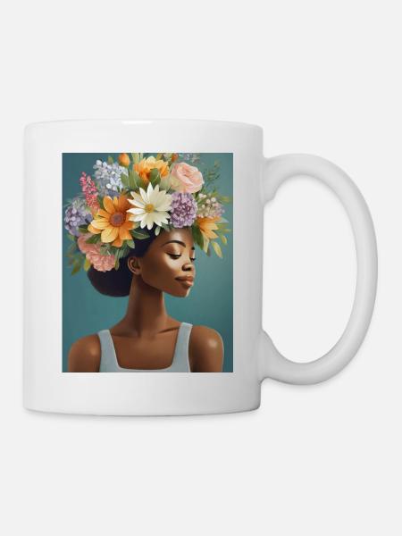 Blumenkrone 3 - Tasse - Weiß