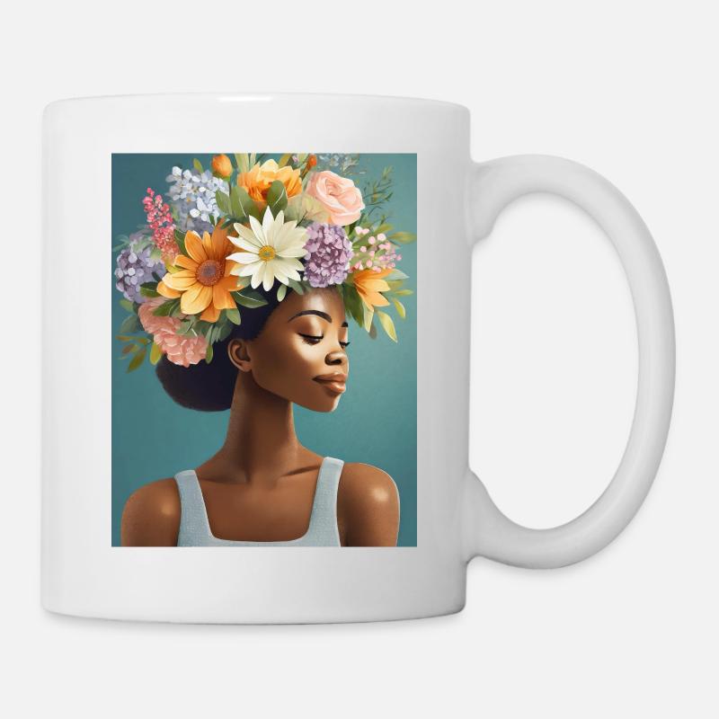 Blumenkrone 3 - Tasse - Weiß