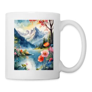 Berglandschaft - Tasse - Weiß - Rechts