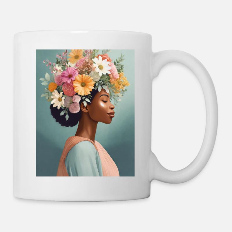 Blumenkrone 1 - Tasse - Weiß