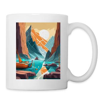 Berge in Asien - Tasse - Weiß - Rechts