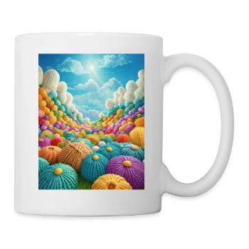Knitting on Heavens Door - Tasse - Weiß - Rechts