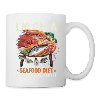 Régime alimentaire à base de fruits de mer - Mug blanc - blanc - Droite