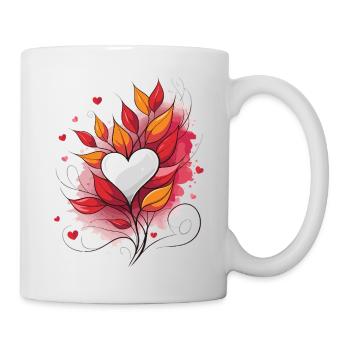 Cœur Saint-Valentin Amour Cadeau - Mug blanc - blanc - Droite