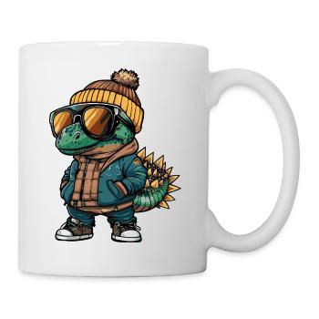 Dinosaure stégosaure Bande dessinée cool - Mug blanc - blanc - Droite