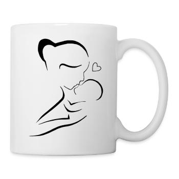 Mama liebt dich Mama Blumen Frauen Valentinstag - Tasse - Weiß - Rechts