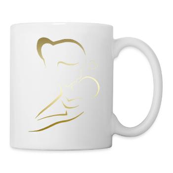Mama liebt dich Mama Blumen Frauen Valentinstag - Tasse - Weiß - Rechts