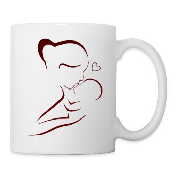 Mama liebt dich Mama Blumen Frauen Valentinstag - Tasse - Weiß - Rechts
