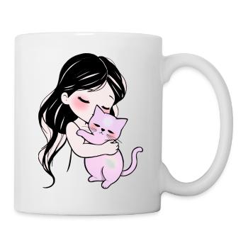 Je vous aime beaucoup… mais je préfère mon chat 💖 - Mug blanc - blanc - Droite