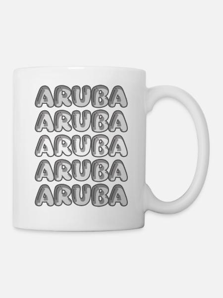 Reise Aruba - Tasse - Weiß