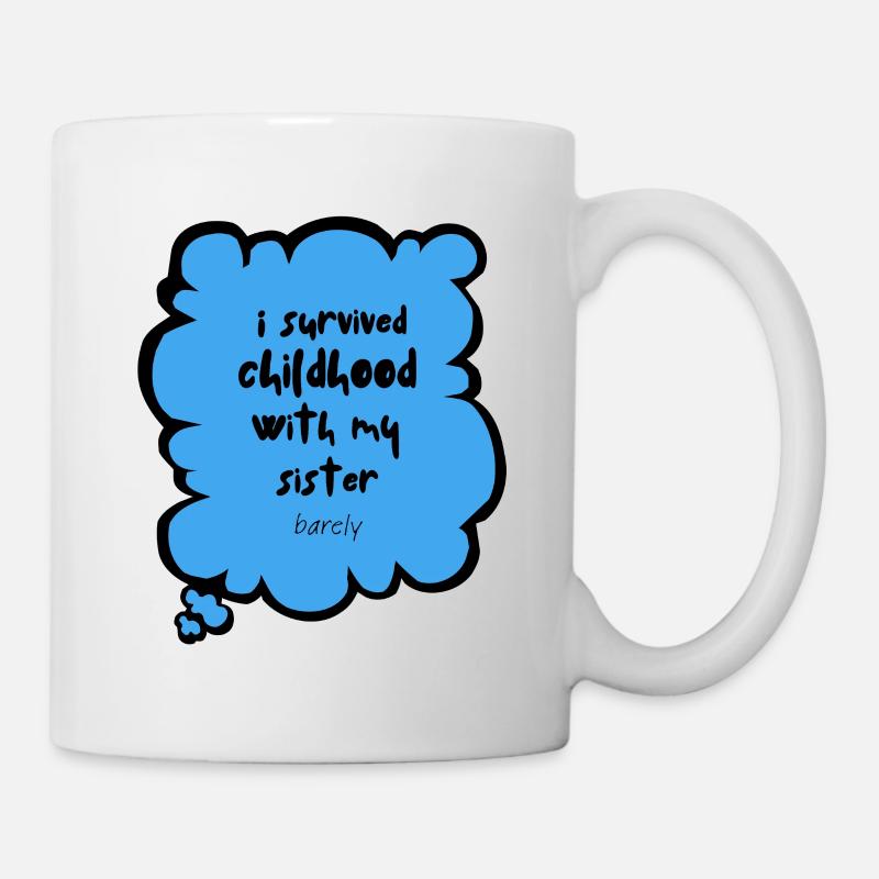 J’ai survécu à l’enfance avec mes frères et sœurs 2 - Mug blanc - blanc