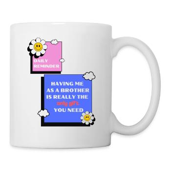 Frère - Mug blanc - blanc - Droite