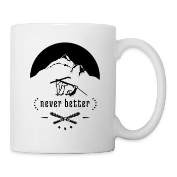 Jamais mieux - ski alpin (couleurs vives) - Mug blanc - blanc - Droite