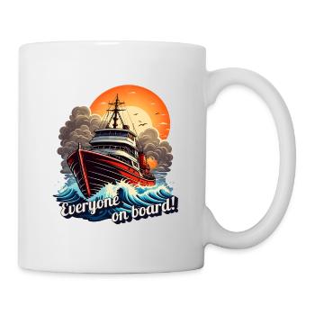 Alle an Bord - Tasse - Weiß - Rechts