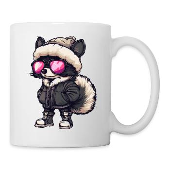 Stinktier Cool Comic - Tasse - Weiß - Rechts