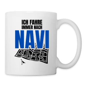 I ALWAYS DRIVE TO SAT NAV - Mug - white - Right