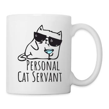 Personal Cat Servant - Funny Cat Design - Mug - white - Right