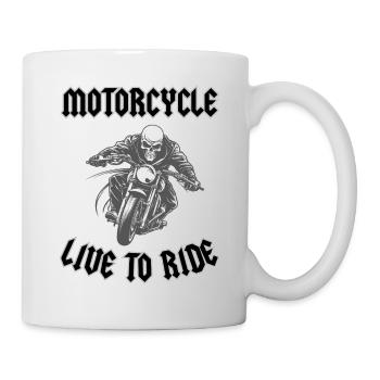 LIVE TO RIDE - Mug - white - Right