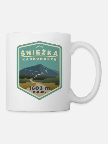 Schneekoppe - der höchste Gipfel des Riesengebirges - Tasse - Weiß