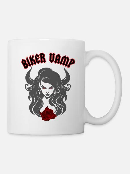 BIKER VAMP - Tasse - Weiß