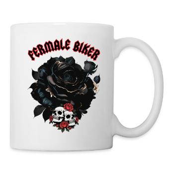 Fermale Biker - Tasse - Weiß - Rechts