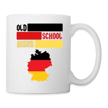 OLD SCHOOL BIKER GERMAN - Tasse - Weiß - Rechts