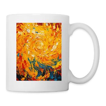 Wirbelndes Feuer - Tasse - Weiß - Rechts