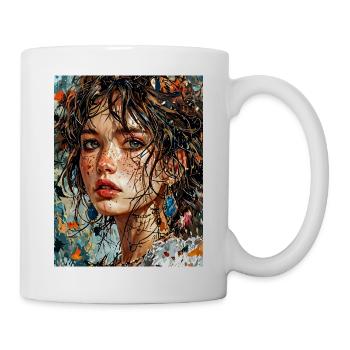 Portrait with nature - Mug - white - Right