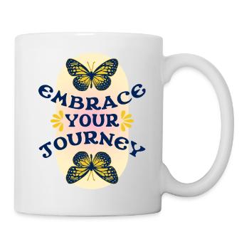Embrace Your Journey – Butterfly Retro - Mug - white - Right