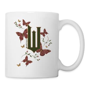 Wicked Design Mit Ranken Und Schmetterlingen - Tasse - Weiß - Rechts