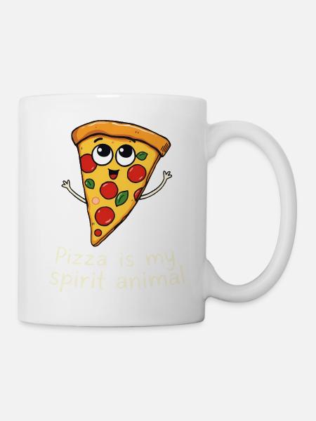 La pizza est mon Animal Fun Foodie Amateur de pizza - Mug blanc - blanc